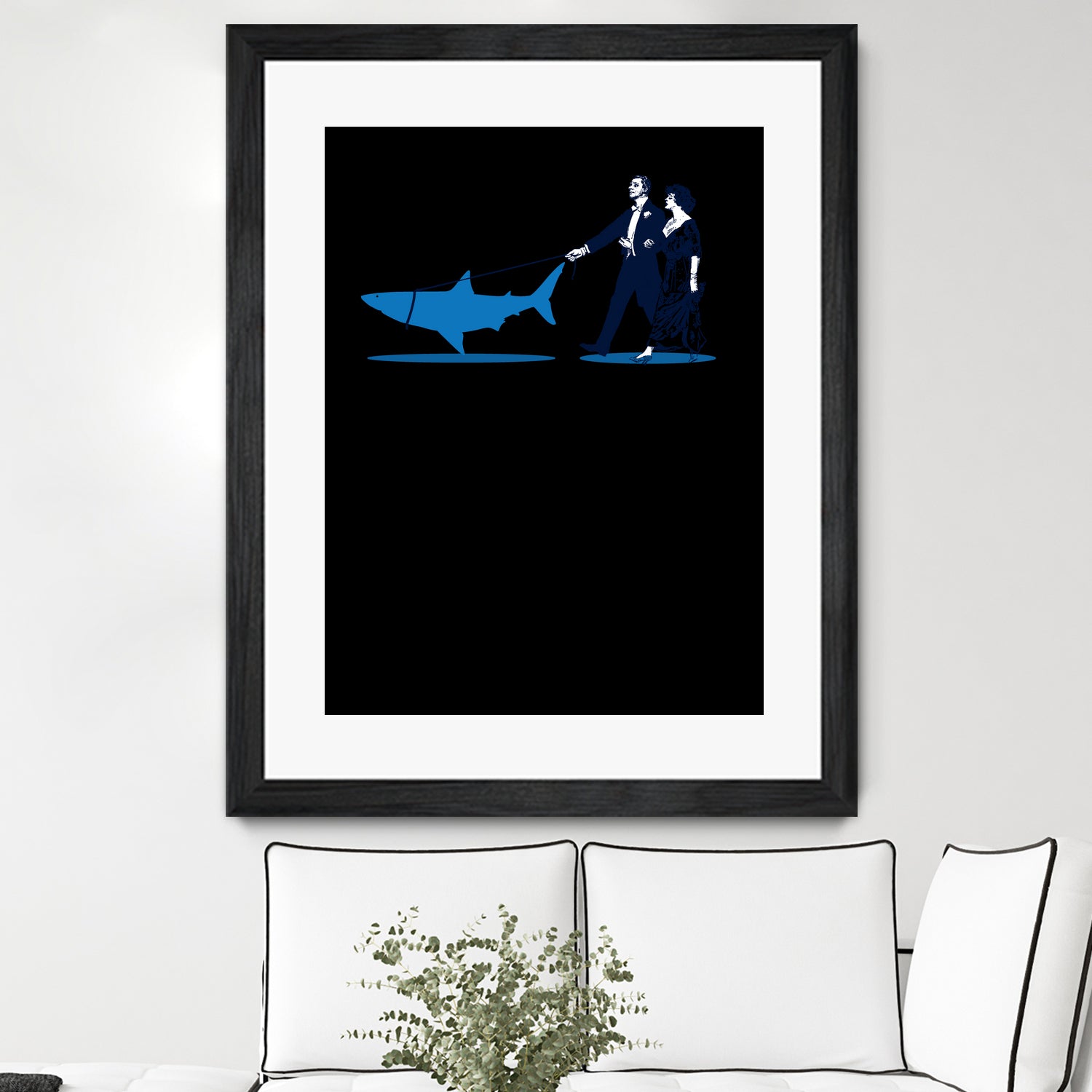 Walking the Shark by Rob Snow on GIANT ART - blue digital drawing