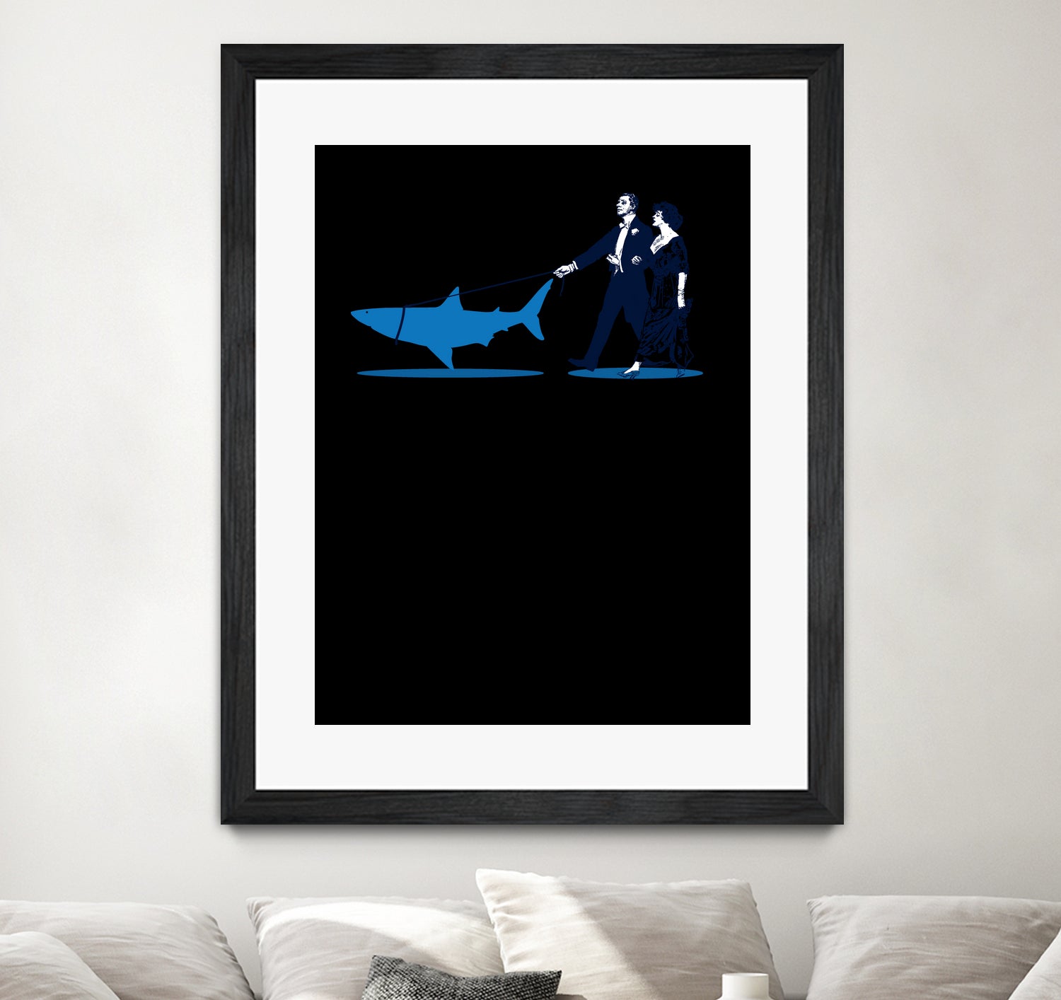 Walking the Shark by Rob Snow on GIANT ART - blue digital drawing