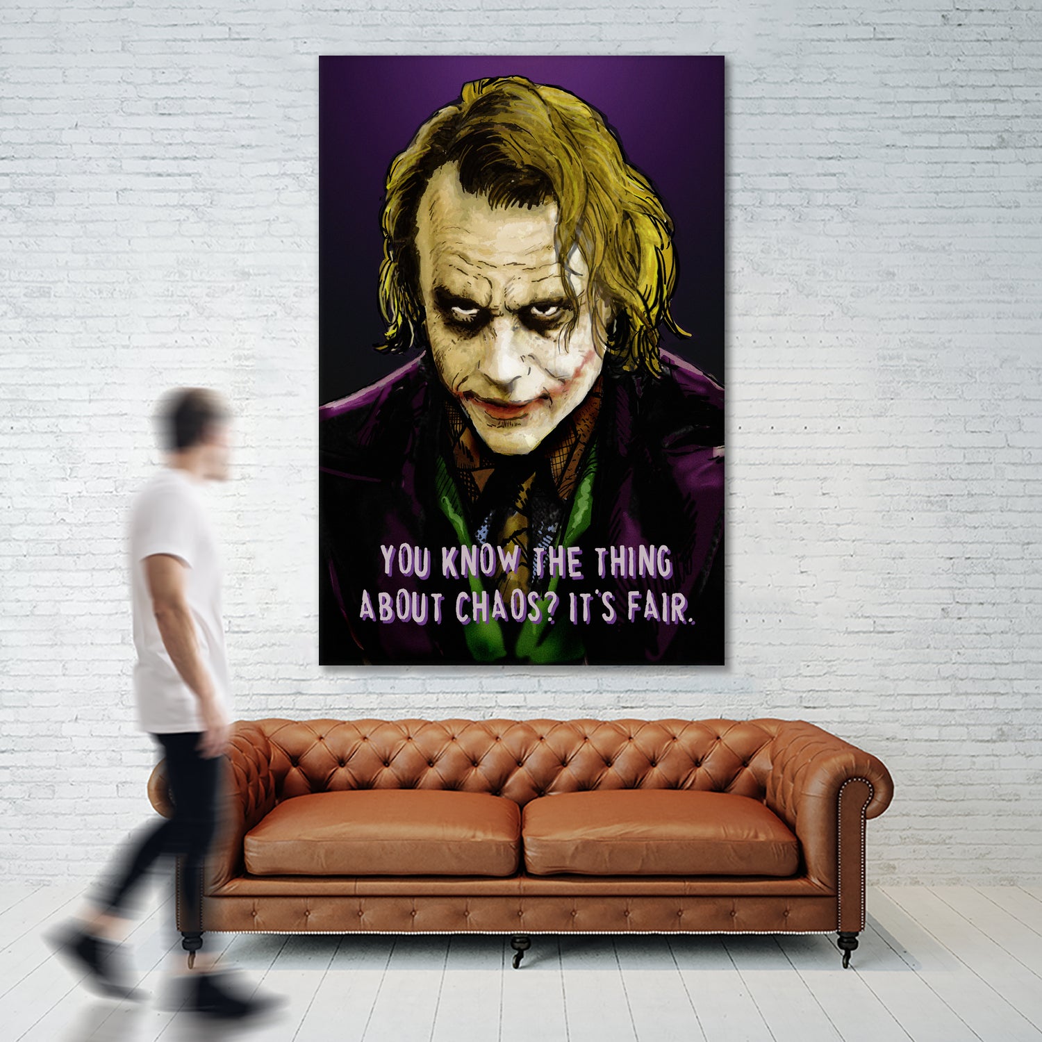 Joker Says by Dan Avenell on GIANT ART - fuchsia digital painting