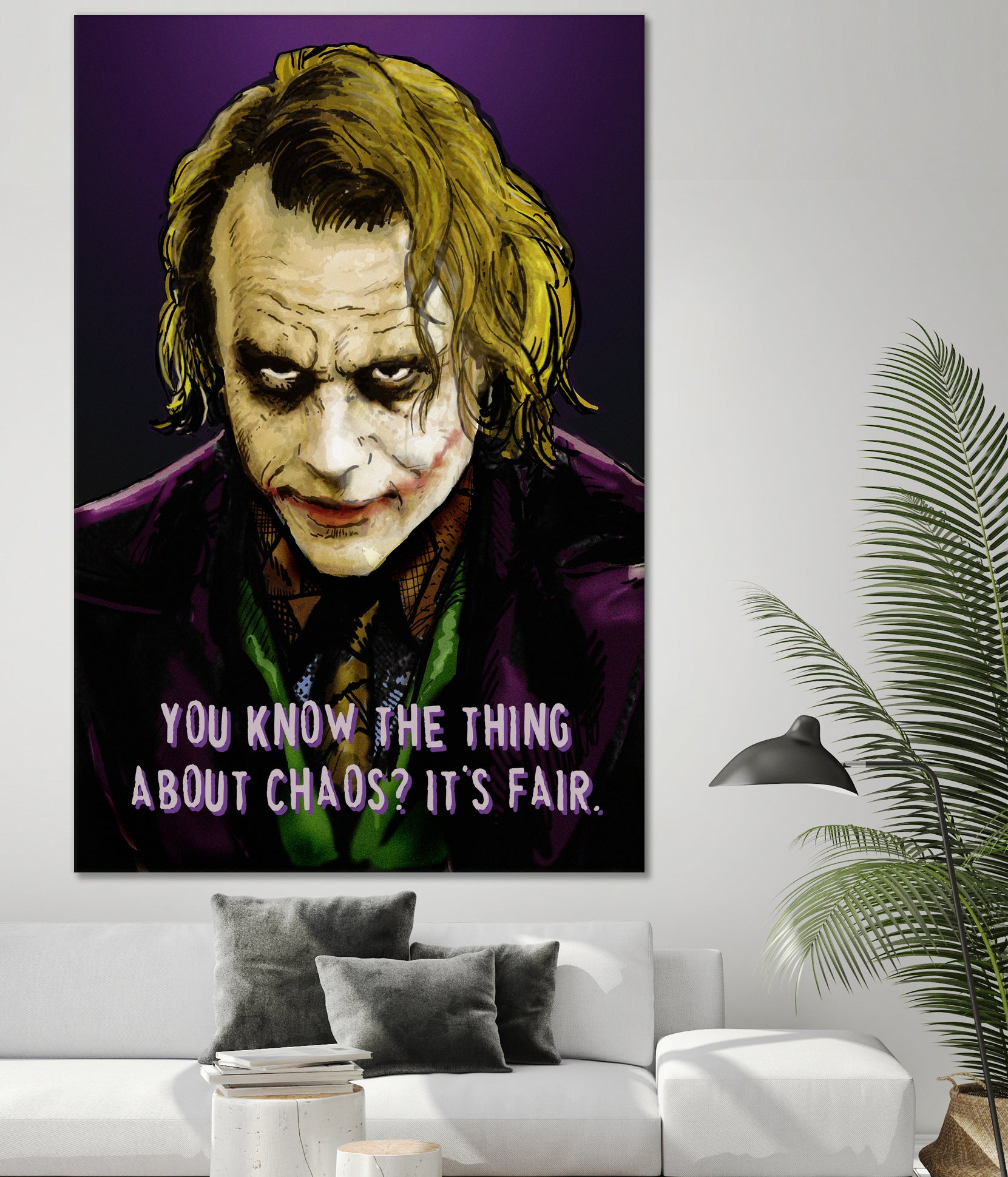 Joker Says by Dan Avenell on GIANT ART - fuchsia digital painting