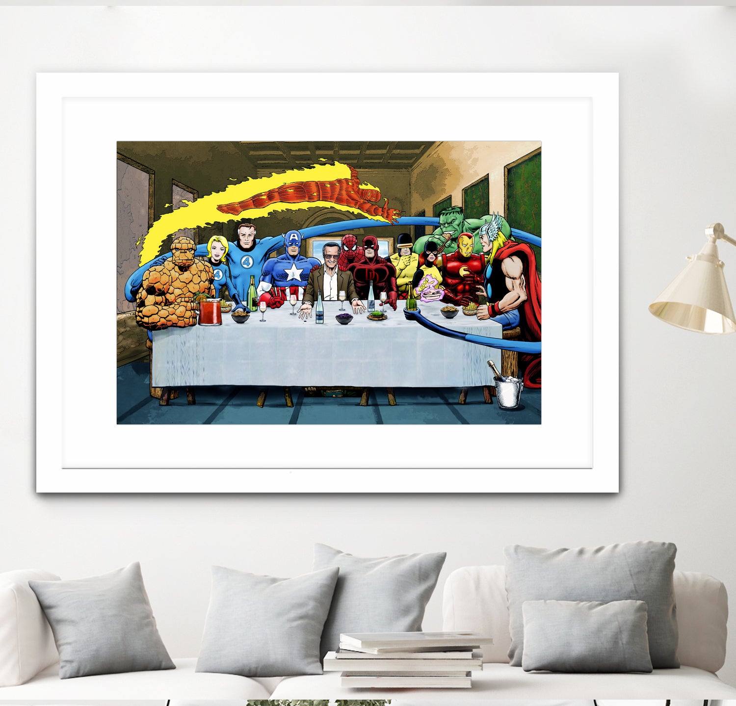 Marvel: Stan Lee's Super Supper by Dan Avenell on GIANT ART - gray digital drawing