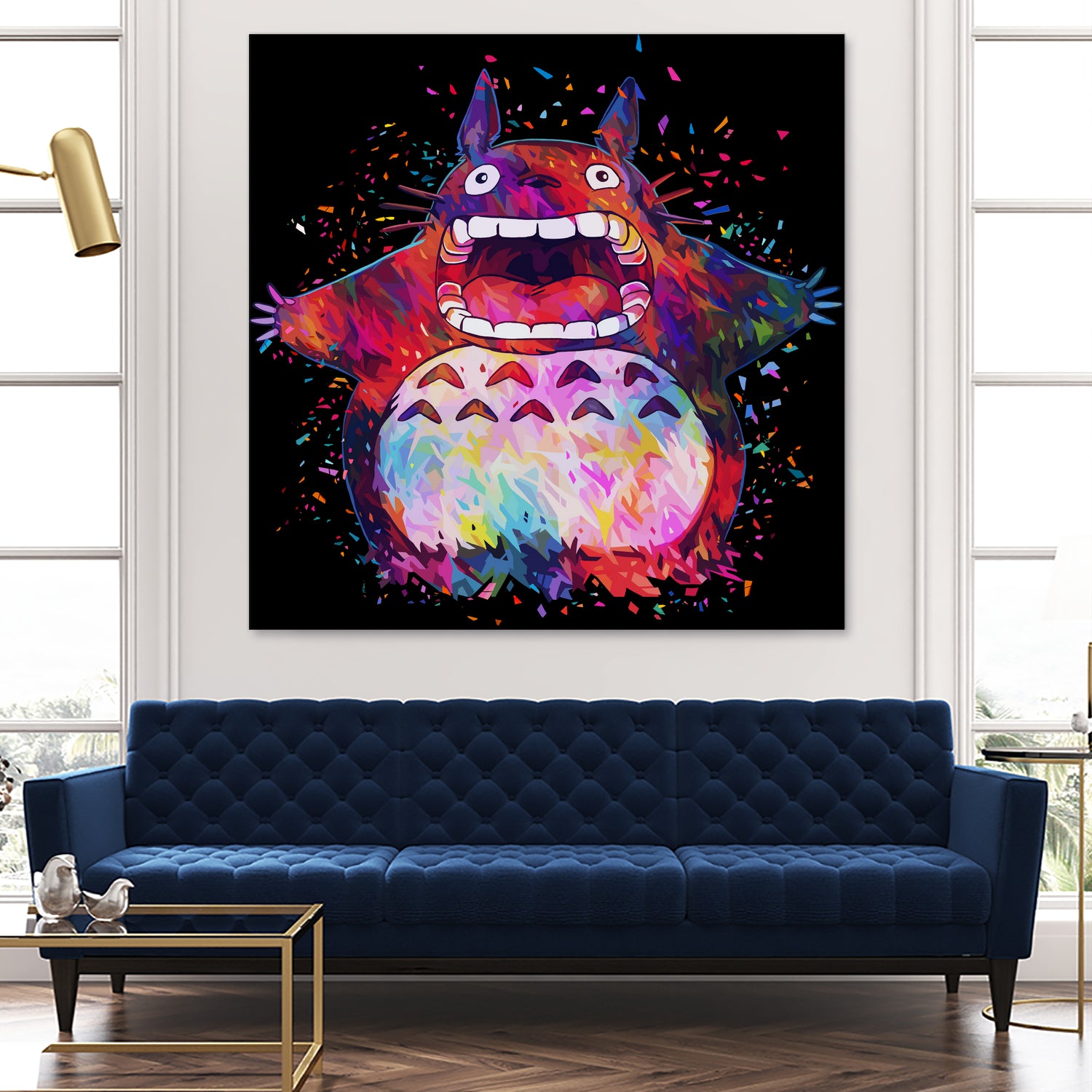 Totoro by Alessandro Pautasso on GIANT ART - black digital painting