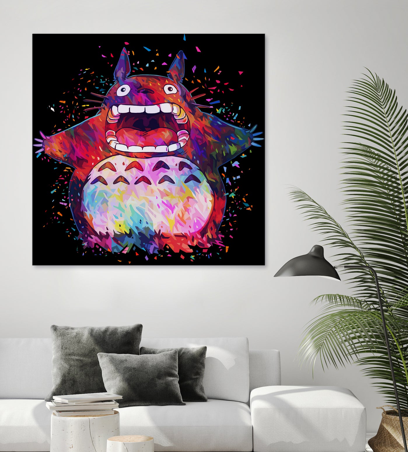 Totoro by Alessandro Pautasso on GIANT ART - black digital painting