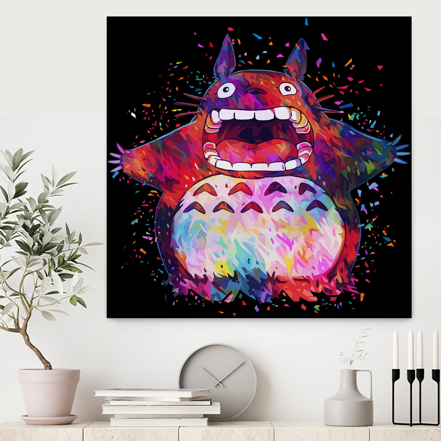 Totoro by Alessandro Pautasso on GIANT ART - black digital painting