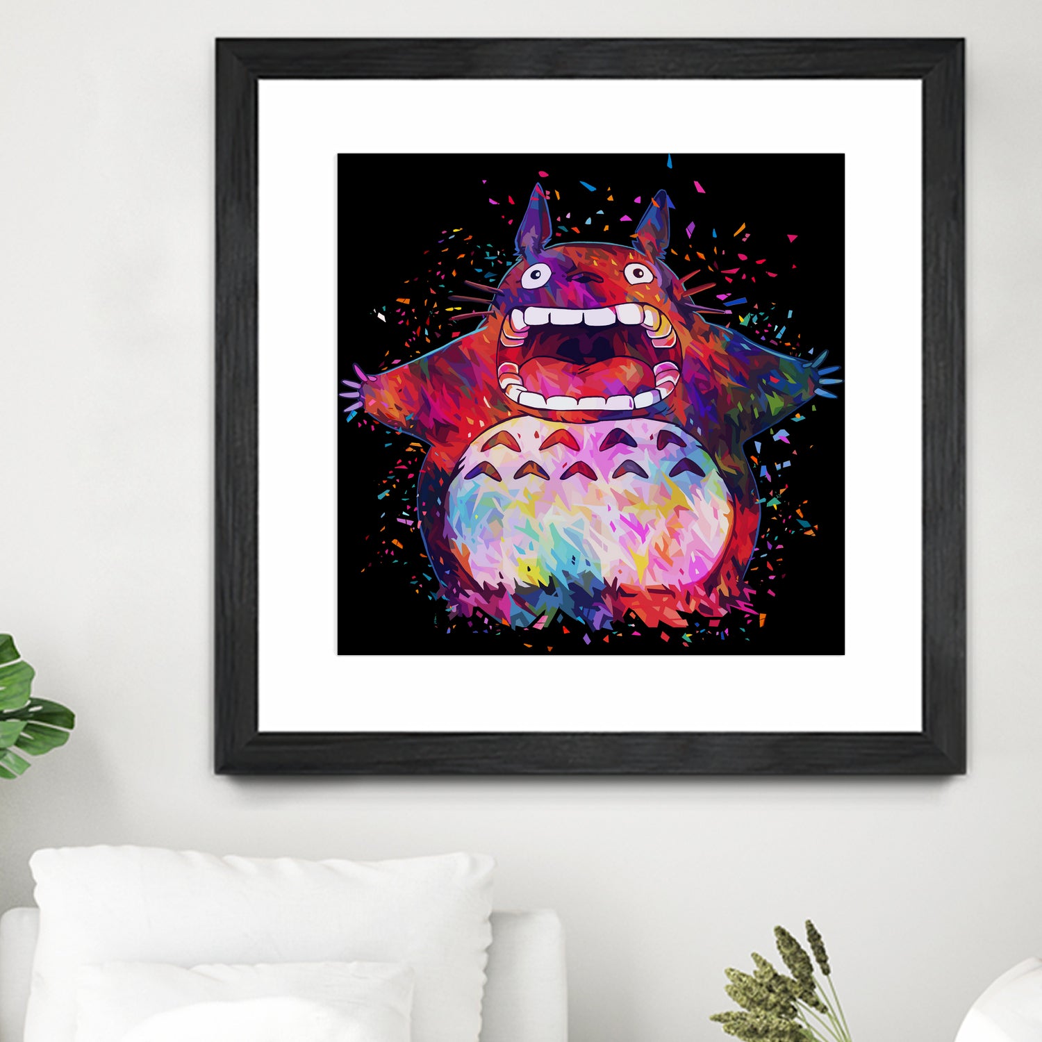 Totoro by Alessandro Pautasso on GIANT ART - black digital painting