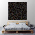 Ab Linear Rainbow B by Emeline Tate-Robertson on GIANT ART - black digital painting