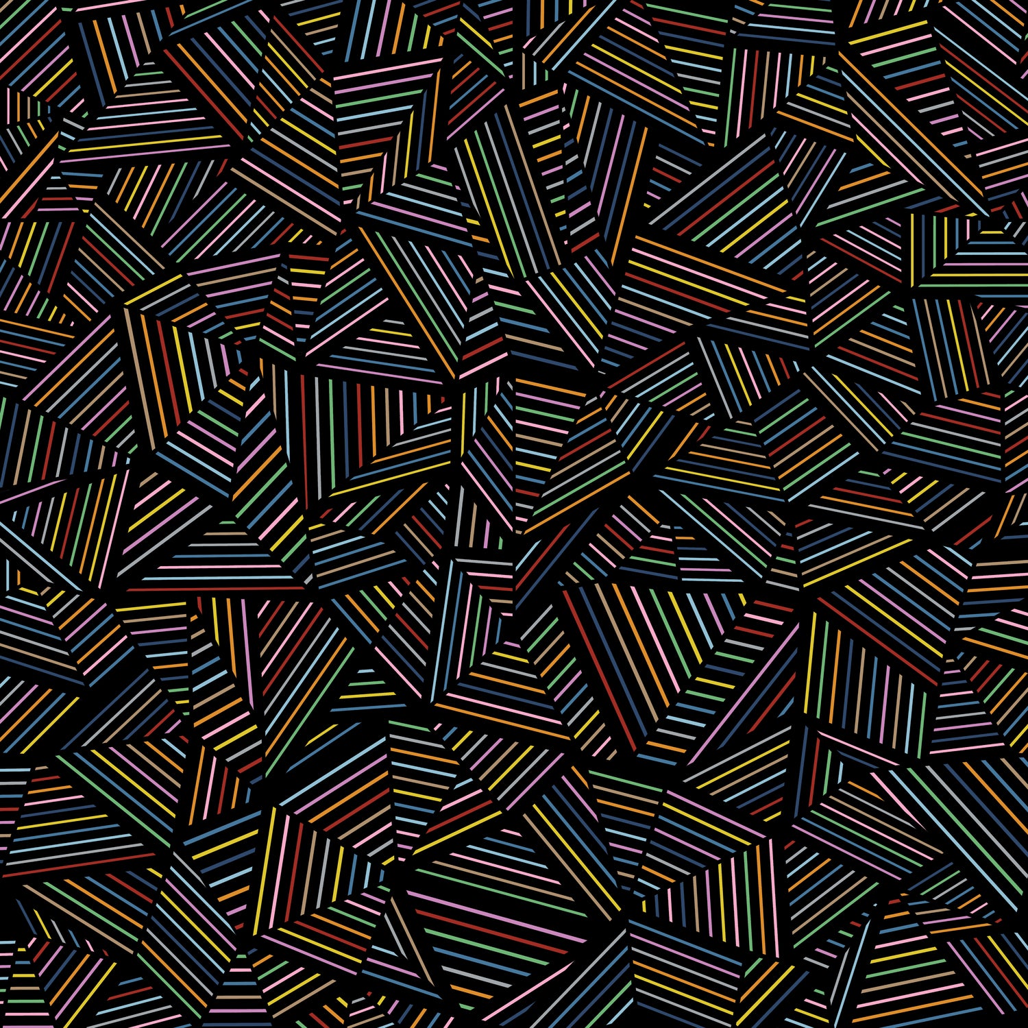 Ab Linear Rainbow B by Emeline Tate-Robertson on GIANT ART - black digital painting