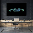 Porsche 918 spyder by Octavian Mihai Mielu on GIANT ART - green digital painting