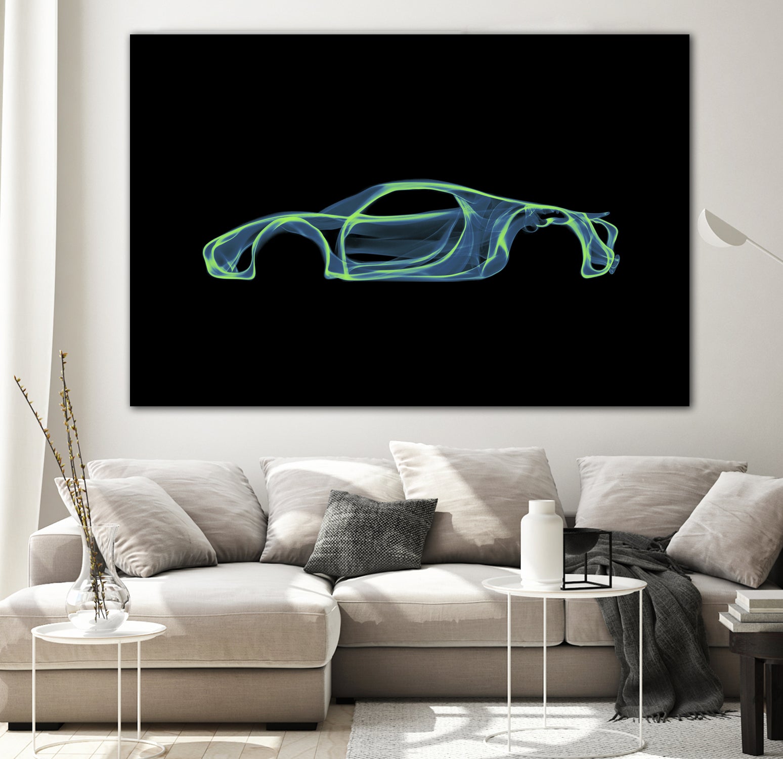 Porsche 918 spyder by Octavian Mihai Mielu on GIANT ART - green digital painting