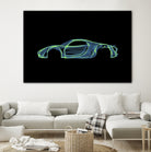 Porsche 918 spyder by Octavian Mihai Mielu on GIANT ART - green digital painting