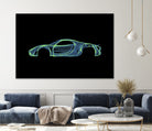 Porsche 918 spyder by Octavian Mihai Mielu on GIANT ART - green digital painting