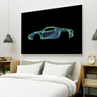 Porsche 918 spyder by Octavian Mihai Mielu on GIANT ART - green digital painting