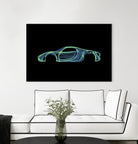 Porsche 918 spyder by Octavian Mihai Mielu on GIANT ART - green digital painting