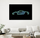 Porsche 918 spyder by Octavian Mihai Mielu on GIANT ART - green digital painting