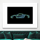 Porsche 918 spyder by Octavian Mihai Mielu on GIANT ART - green digital painting