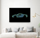 Porsche 918 spyder by Octavian Mihai Mielu on GIANT ART - green digital painting