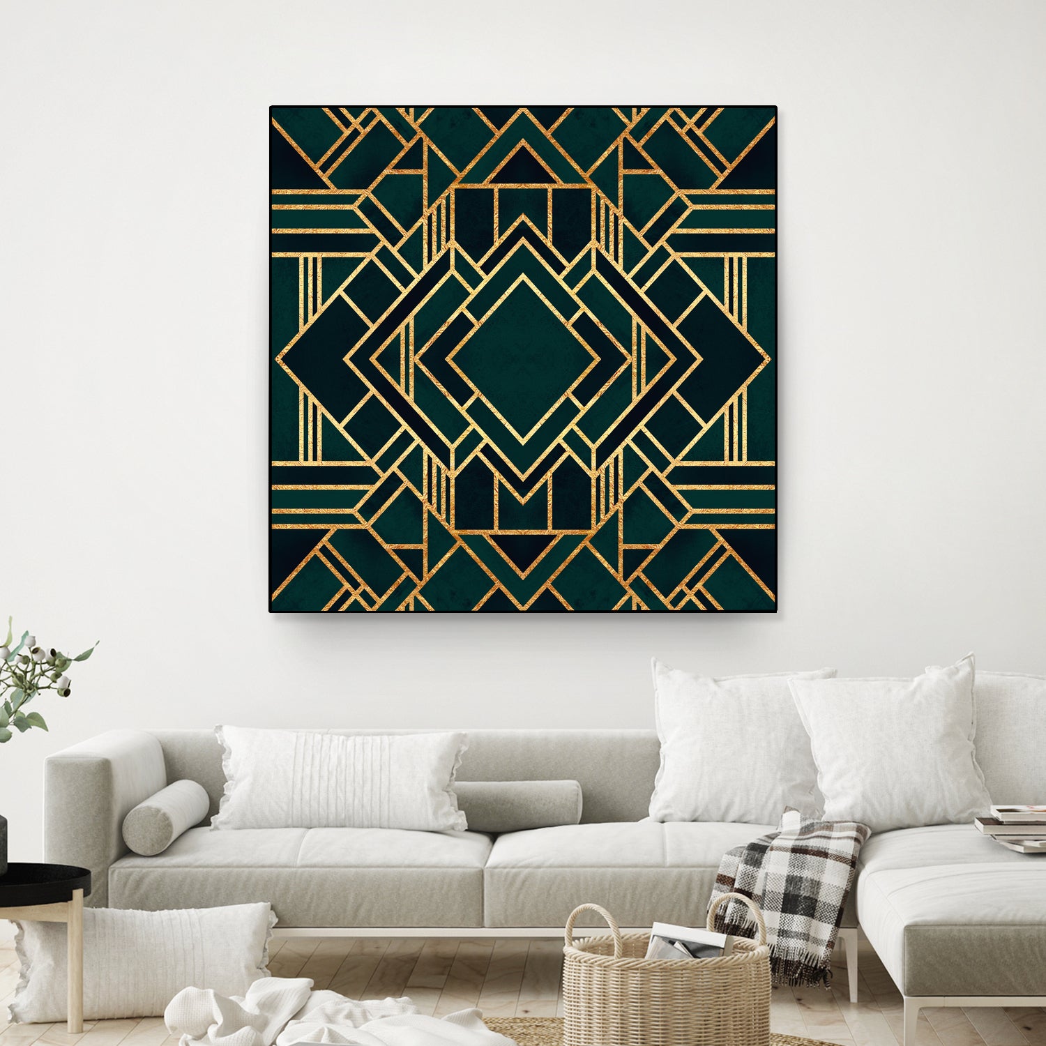 Art Deco 2 by Elisabeth Fredriksson on GIANT ART - green mixed media