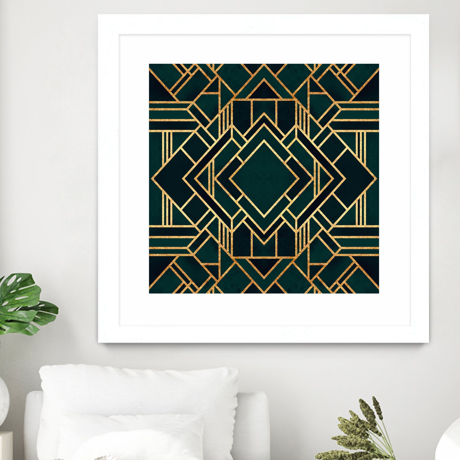 Art Deco 2 by Elisabeth Fredriksson on GIANT ART - green mixed media