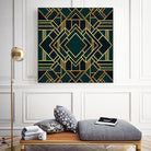 Art Deco 2 by Elisabeth Fredriksson on GIANT ART - green mixed media