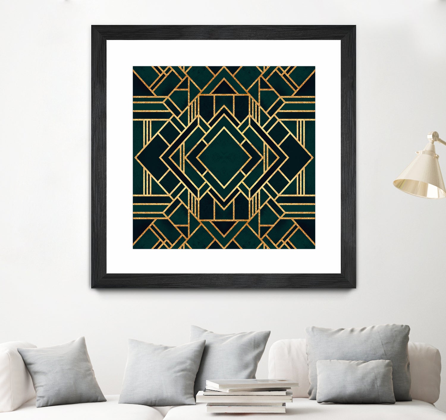 Art Deco 2 by Elisabeth Fredriksson on GIANT ART - green mixed media