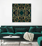 Art Deco 2 by Elisabeth Fredriksson on GIANT ART - green mixed media