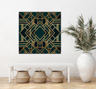 Art Deco 2 by Elisabeth Fredriksson on GIANT ART - green mixed media