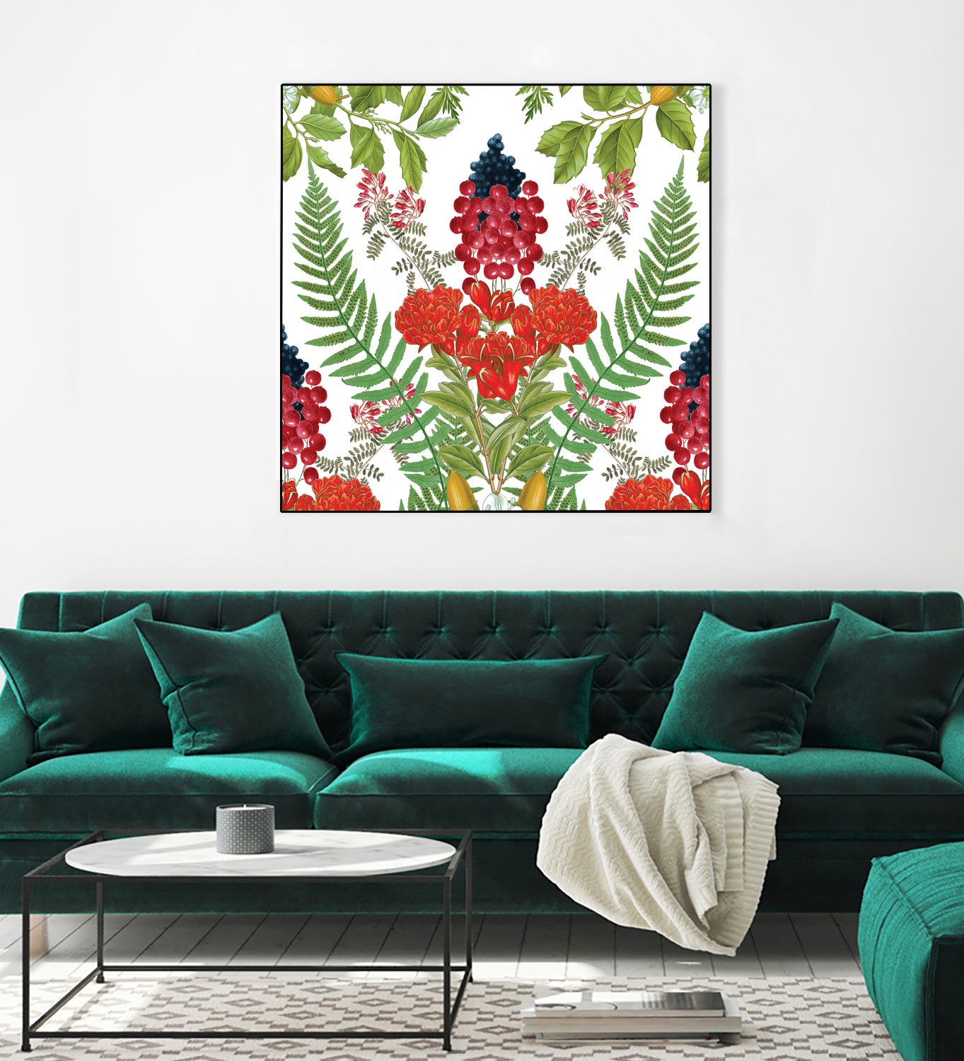 Floral I by Sixto-Juan Zavala on GIANT ART - red mixed media