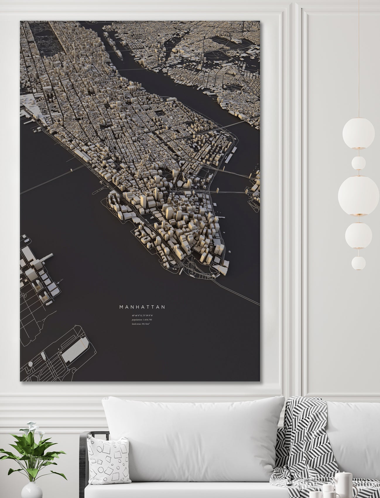 Manhattan City Map II by Luis Dilger on GIANT ART - 3d art