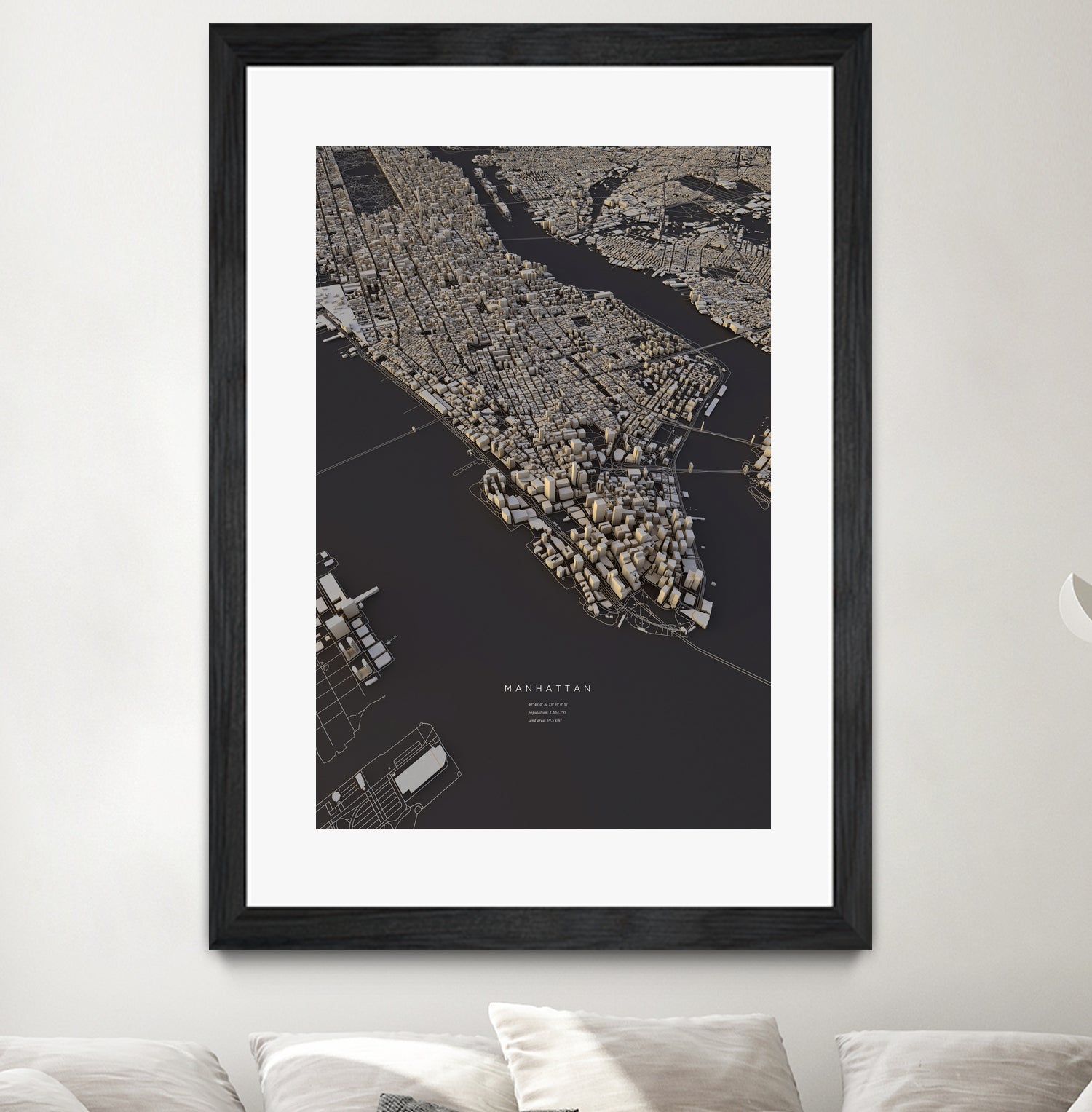 Manhattan City Map II by Luis Dilger on GIANT ART - 3d art