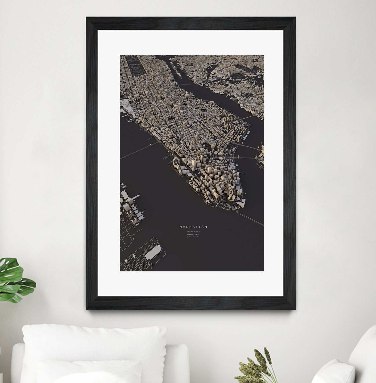 Manhattan City Map II by Luis Dilger on GIANT ART - 3d art