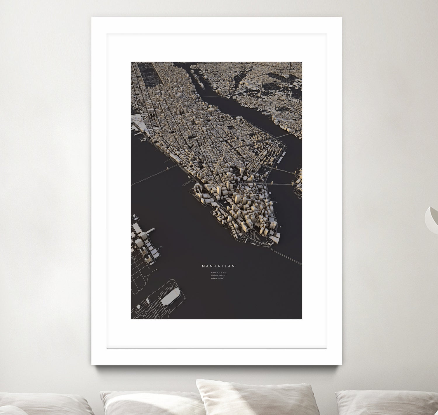 Manhattan City Map II by Luis Dilger on GIANT ART - 3d art