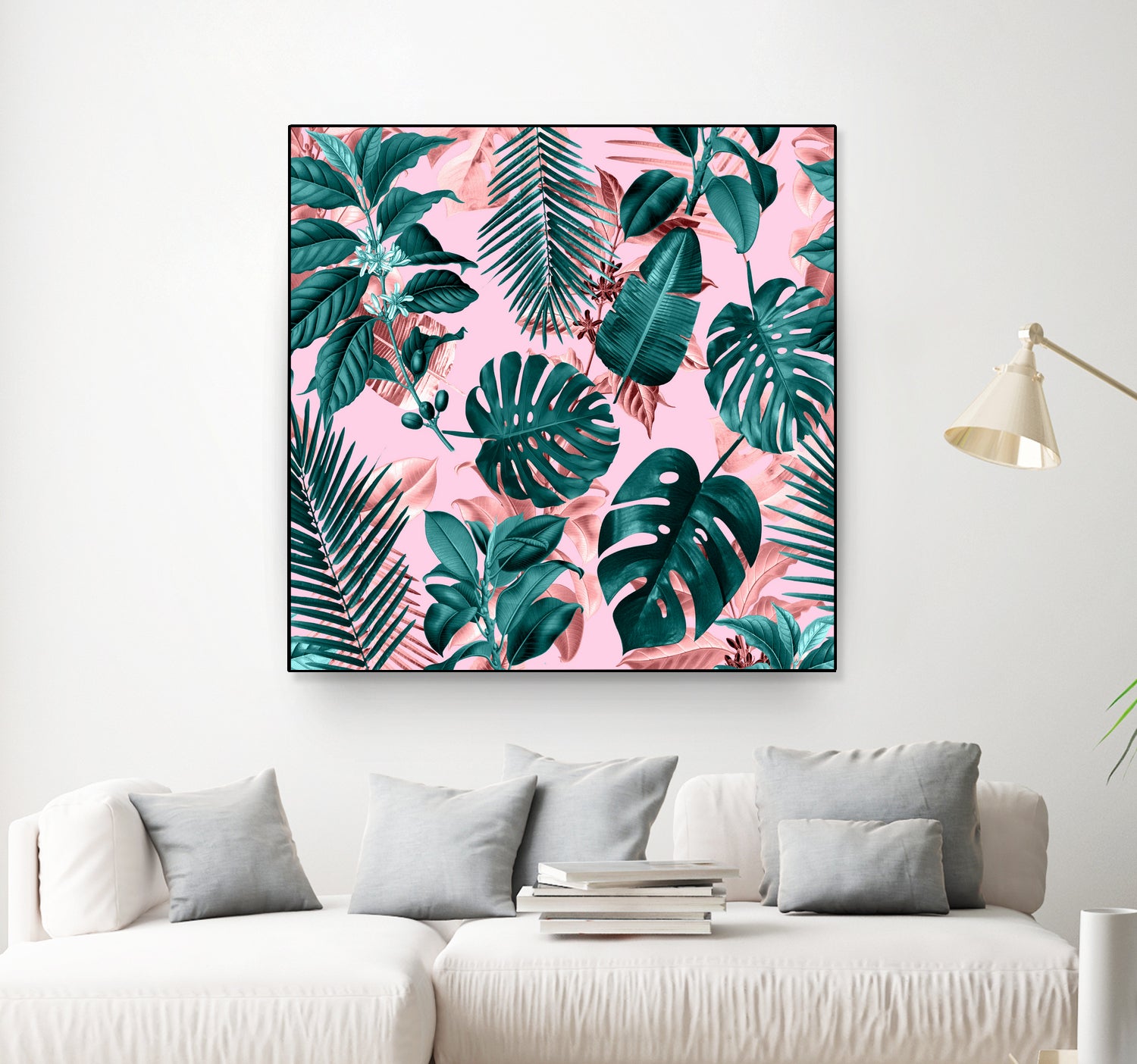 Tropical Garden II by burcu korkmazyurek on GIANT ART - pink digital painting