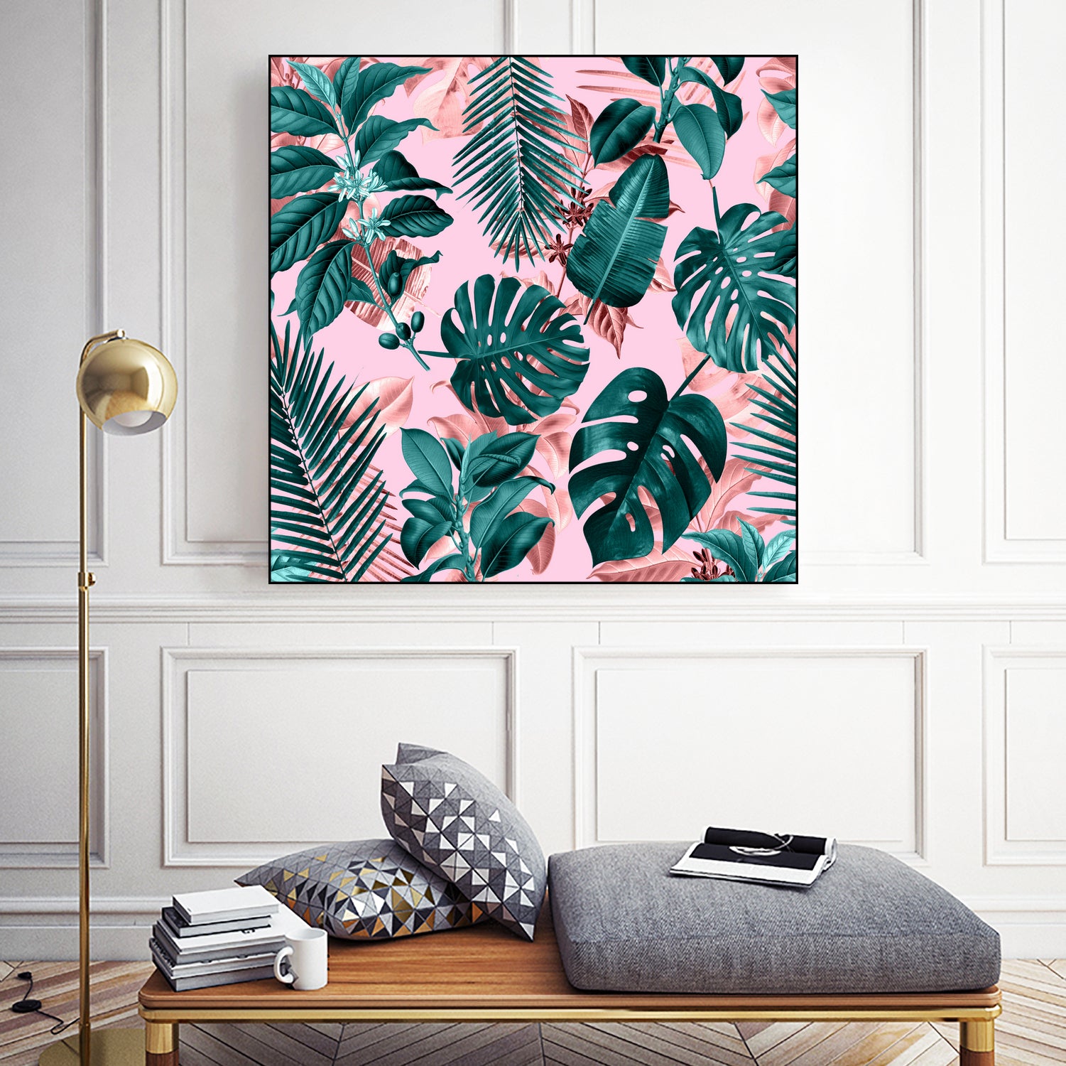 Tropical Garden II by burcu korkmazyurek on GIANT ART - pink digital painting