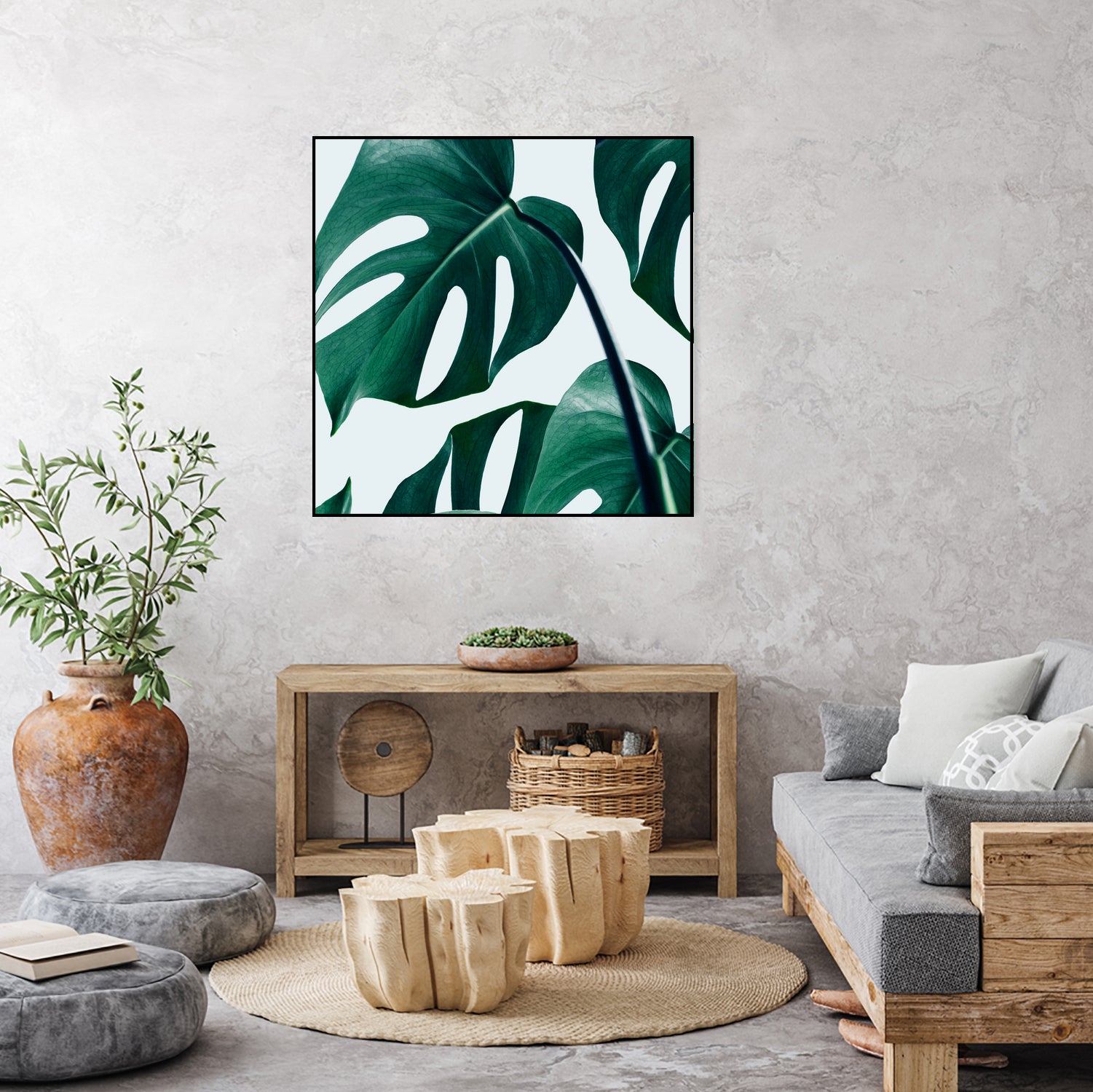 Monstera by Uma Gokhale on GIANT ART - green digital painting