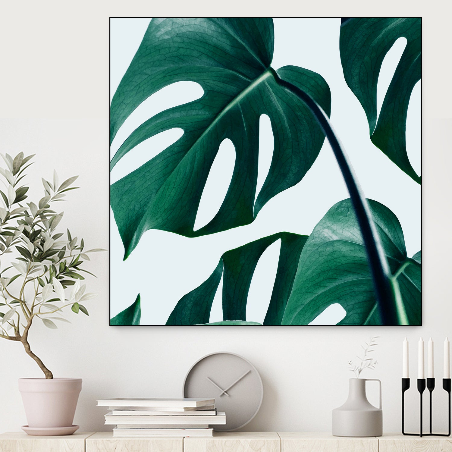 Monstera by Uma Gokhale on GIANT ART - green digital painting