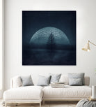 moon twilight by Dirk Wüstenhagen on GIANT ART - blue photo manipulation