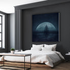 moon twilight by Dirk Wüstenhagen on GIANT ART - blue photo manipulation