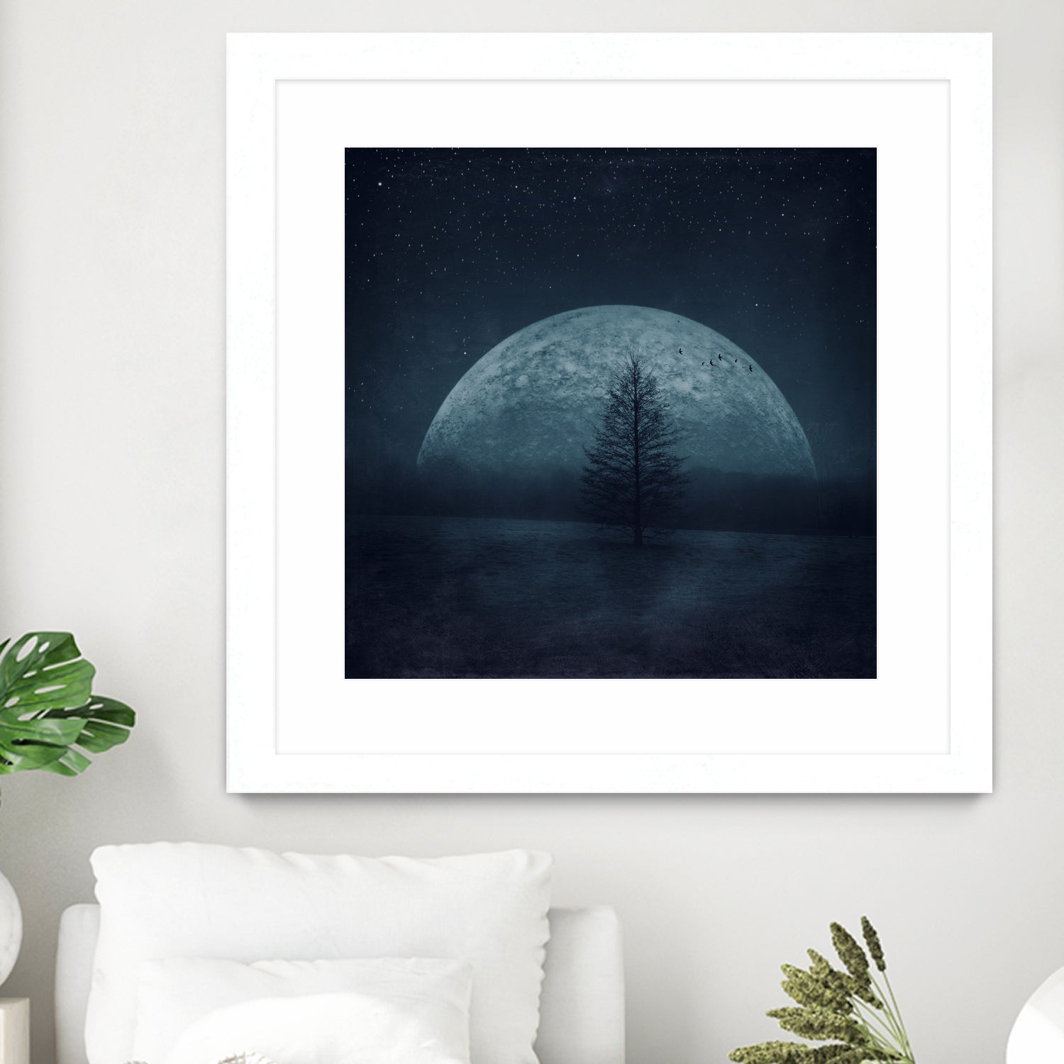 moon twilight by Dirk Wüstenhagen on GIANT ART - blue photo manipulation