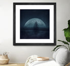 moon twilight by Dirk Wüstenhagen on GIANT ART - blue photo manipulation