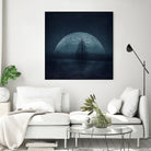 moon twilight by Dirk Wüstenhagen on GIANT ART - blue photo manipulation