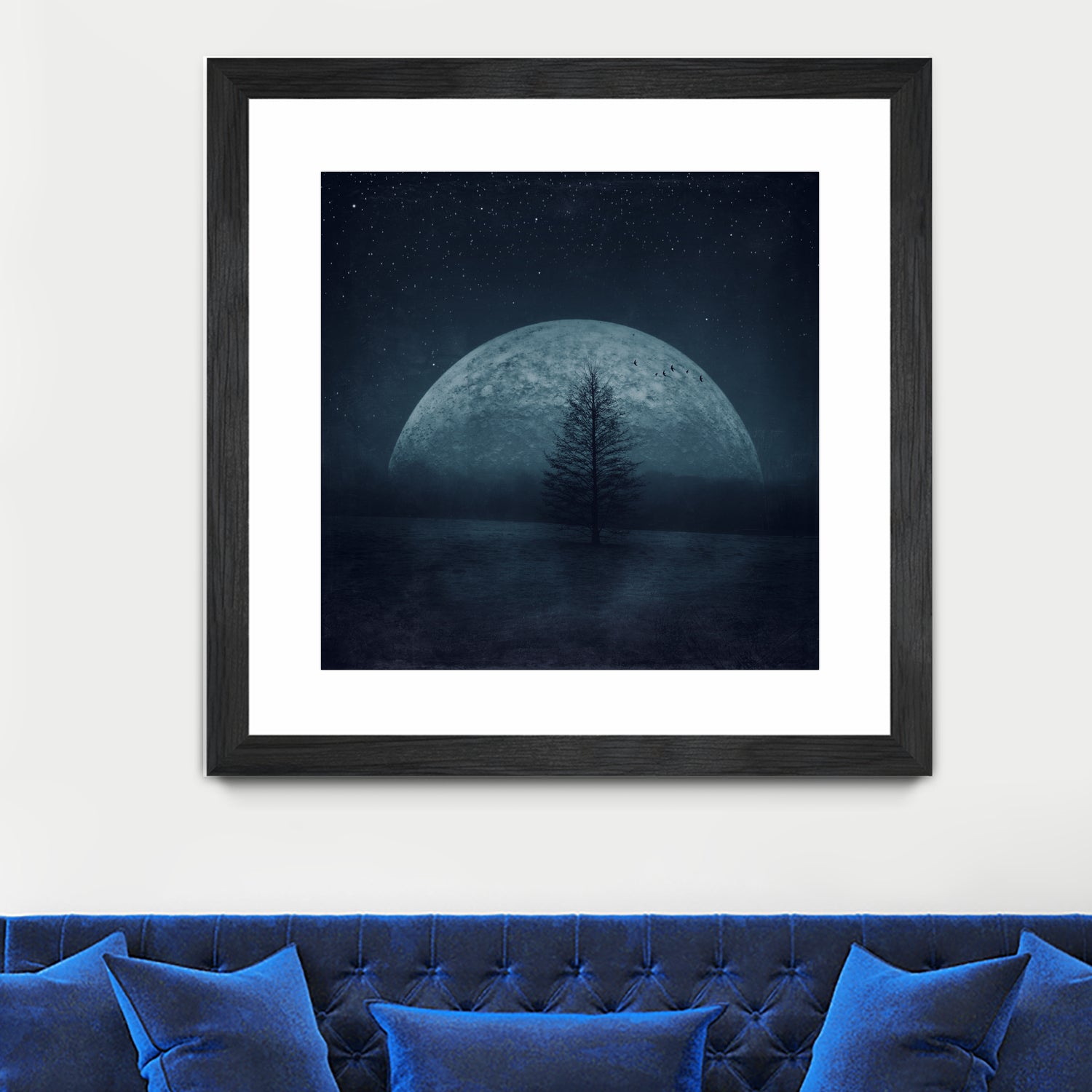 moon twilight by Dirk Wüstenhagen on GIANT ART - blue photo manipulation