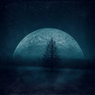 moon twilight by Dirk Wüstenhagen on GIANT ART - blue photo manipulation