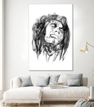 Bob Marley by Octavian Mihai Mielu on GIANT ART - black digital drawing