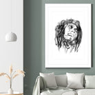 Bob Marley by Octavian Mihai Mielu on GIANT ART - black digital drawing