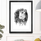 Bob Marley by Octavian Mihai Mielu on GIANT ART - black digital drawing