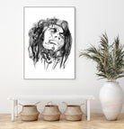 Bob Marley by Octavian Mihai Mielu on GIANT ART - black digital drawing