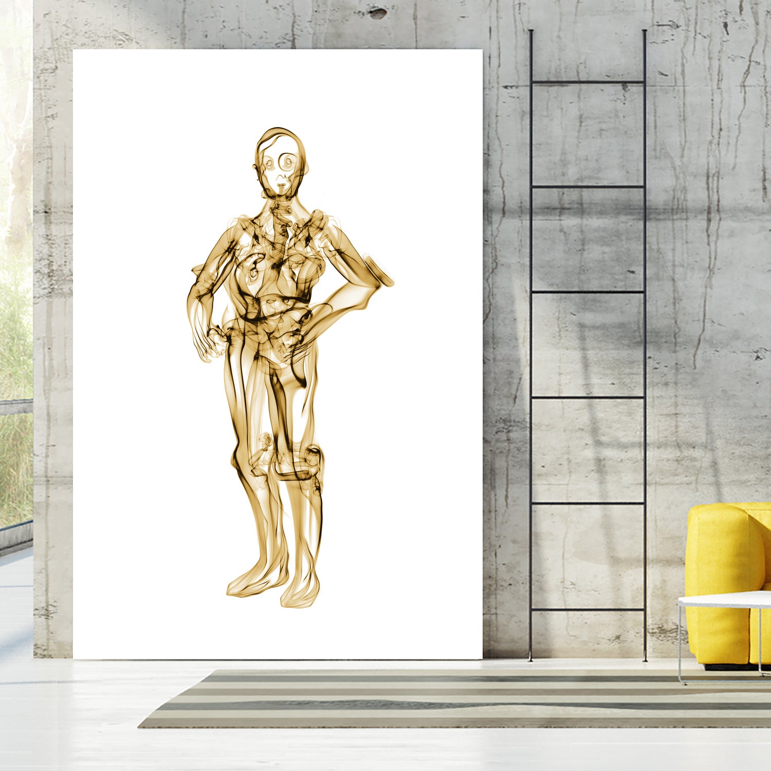 C3PO by Octavian Mihai Mielu on GIANT ART - yellow digital painting