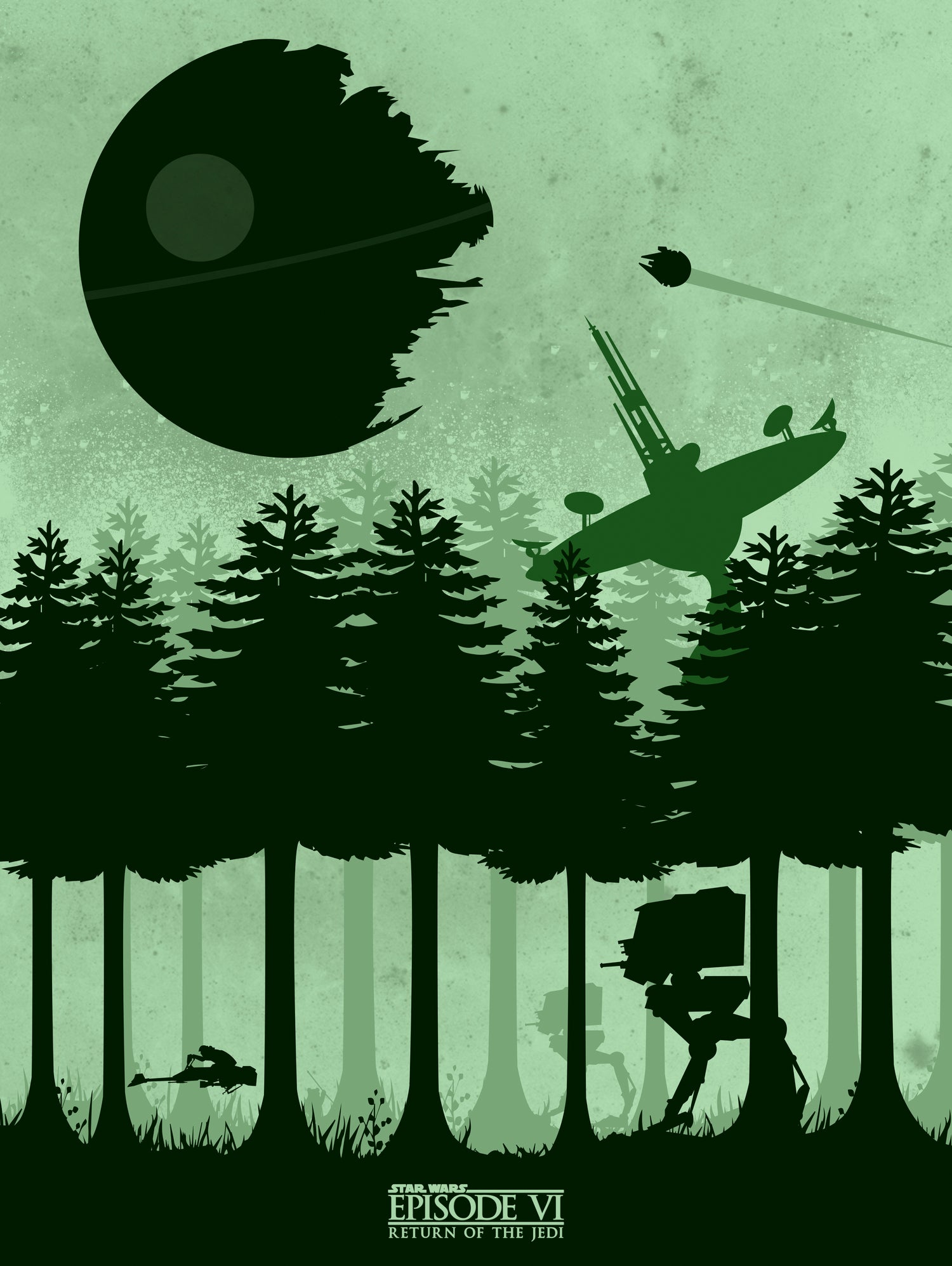 Return of the Jedi by Mateus Quandt on GIANT ART - green digital drawing