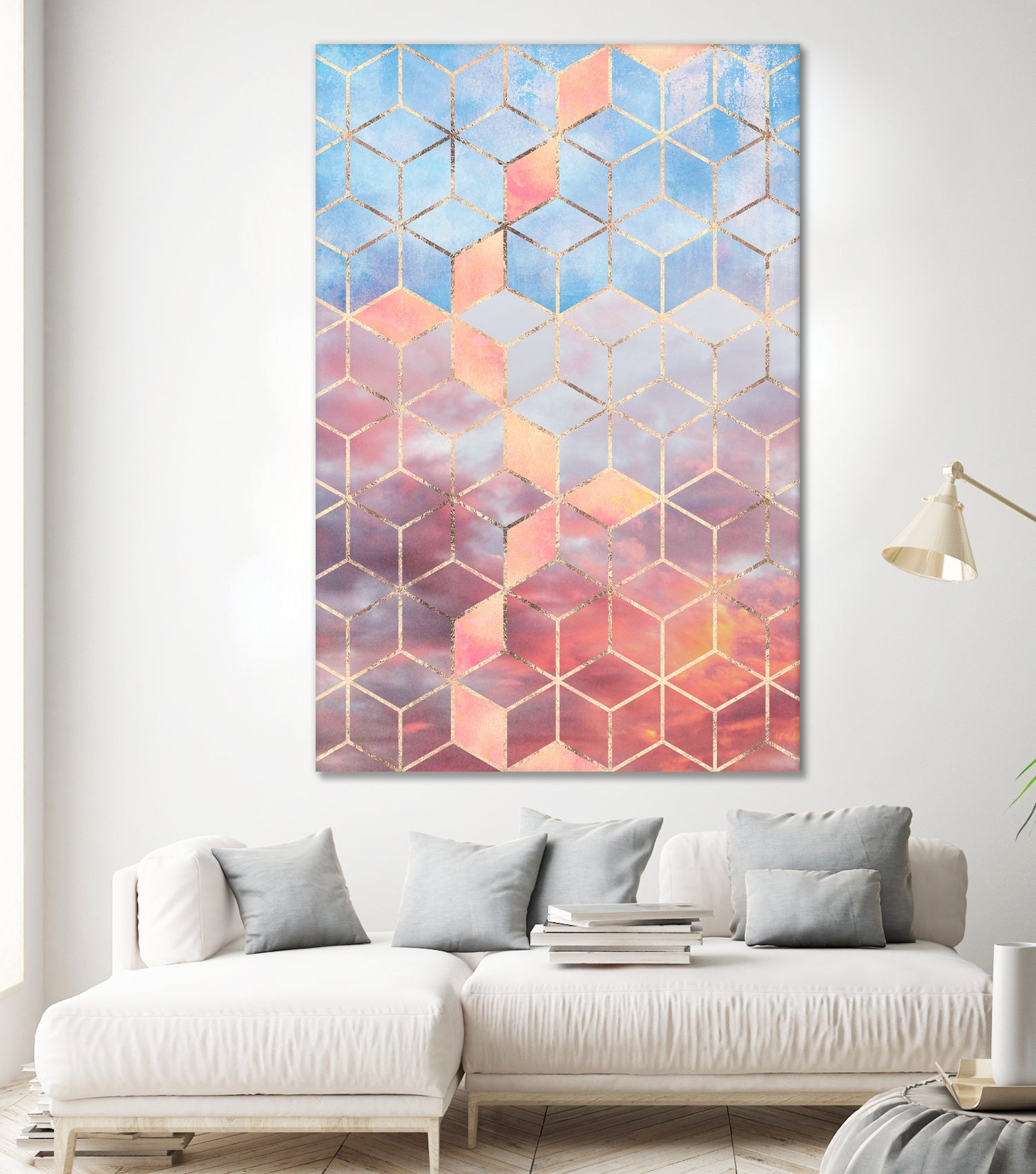 Magic Sky Cubes by Elisabeth Fredriksson on GIANT ART - yellow digital painting