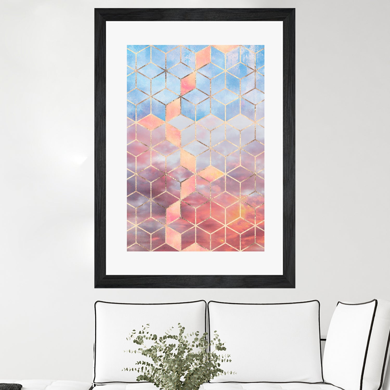 Magic Sky Cubes by Elisabeth Fredriksson on GIANT ART - yellow digital painting